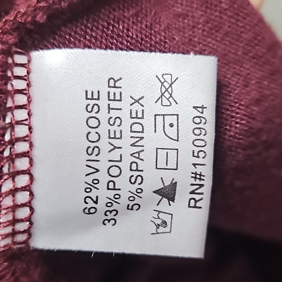 Belldini Burgundy Studded Layer Sweater Sz 3X - Picture 6 of 7